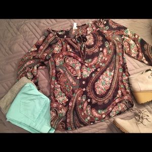 Boho paisley top